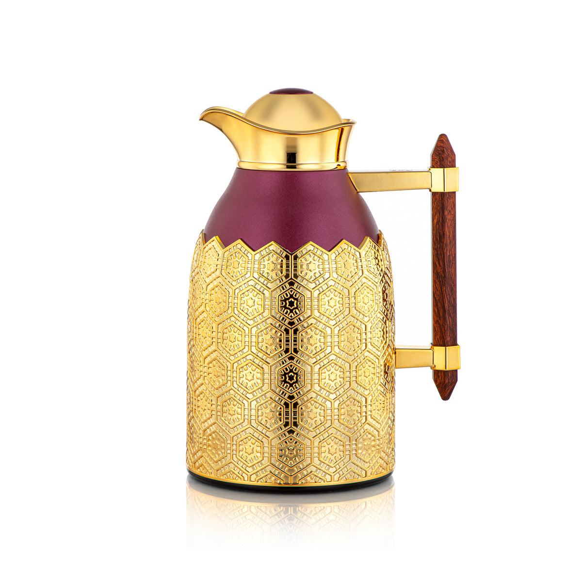 Almarjan 2 Pieces Vacuum Flask Set Maroon & Gold - CBL + CBM-MNG