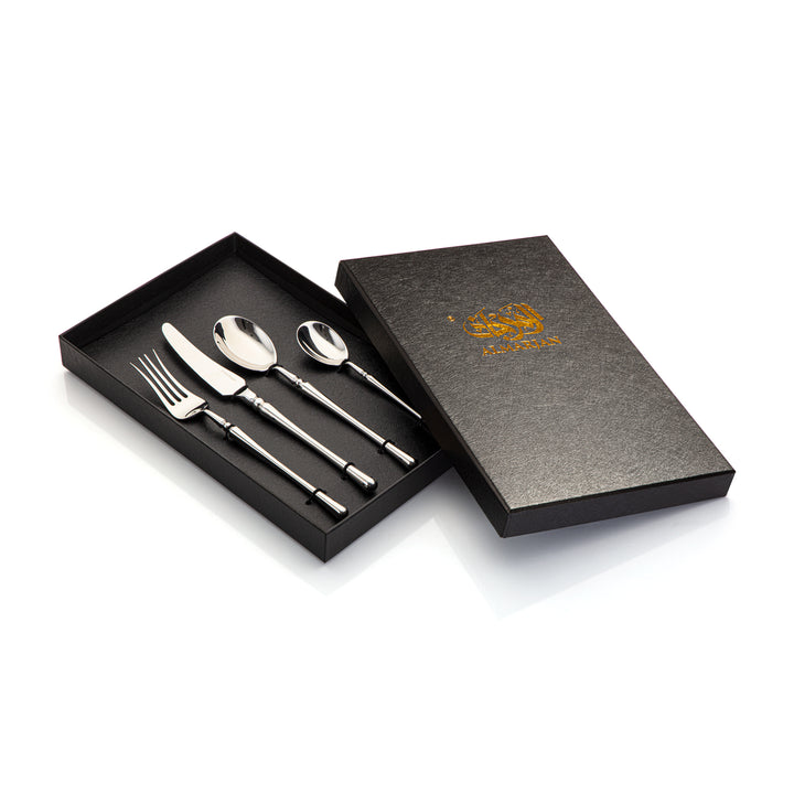 Almarjan 4 Pieces Stainless Steel Cutlery Set Silver - CUT0010184
