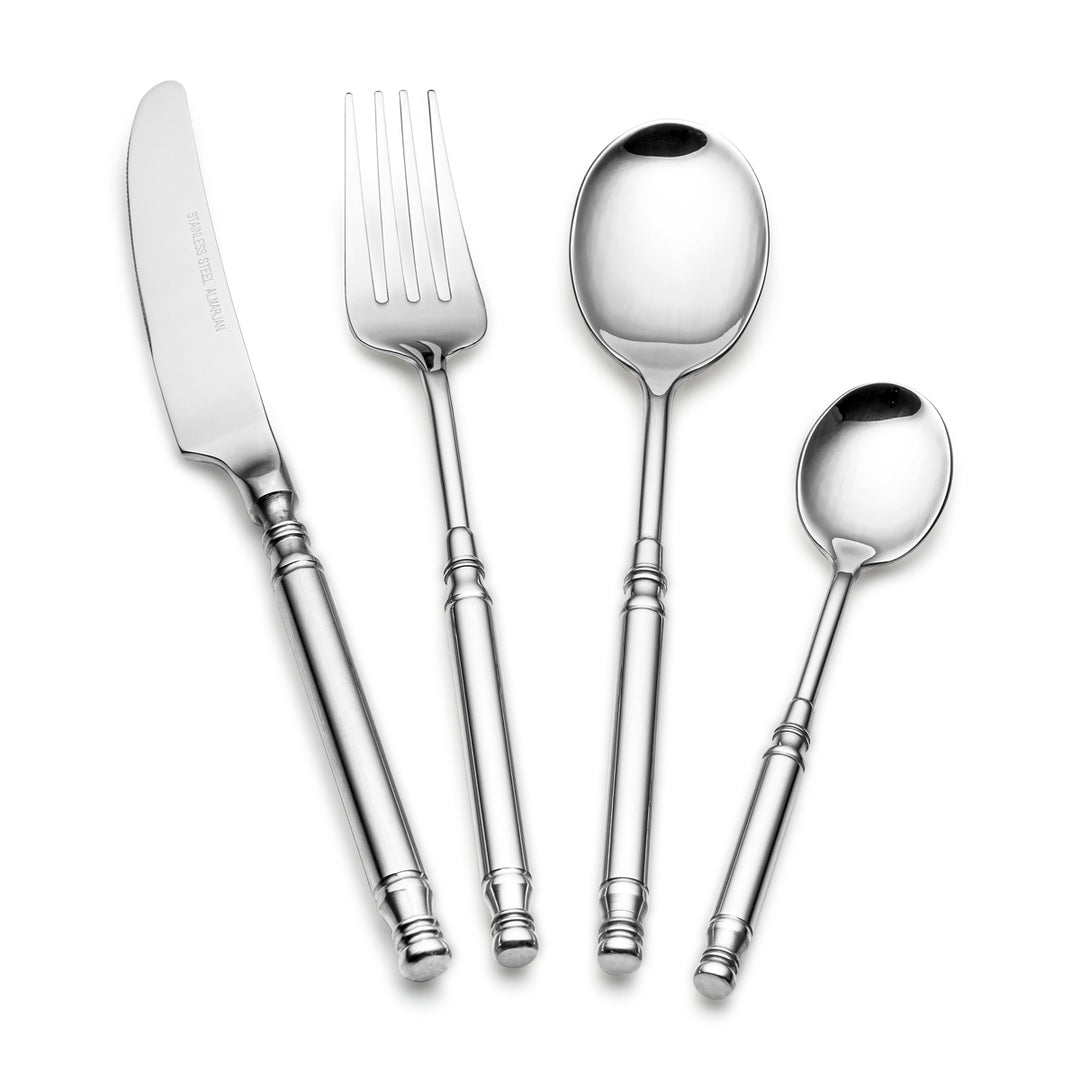 Almarjan 24 Pieces Stainless Steel Cutlery Set Silver - CUT0010222