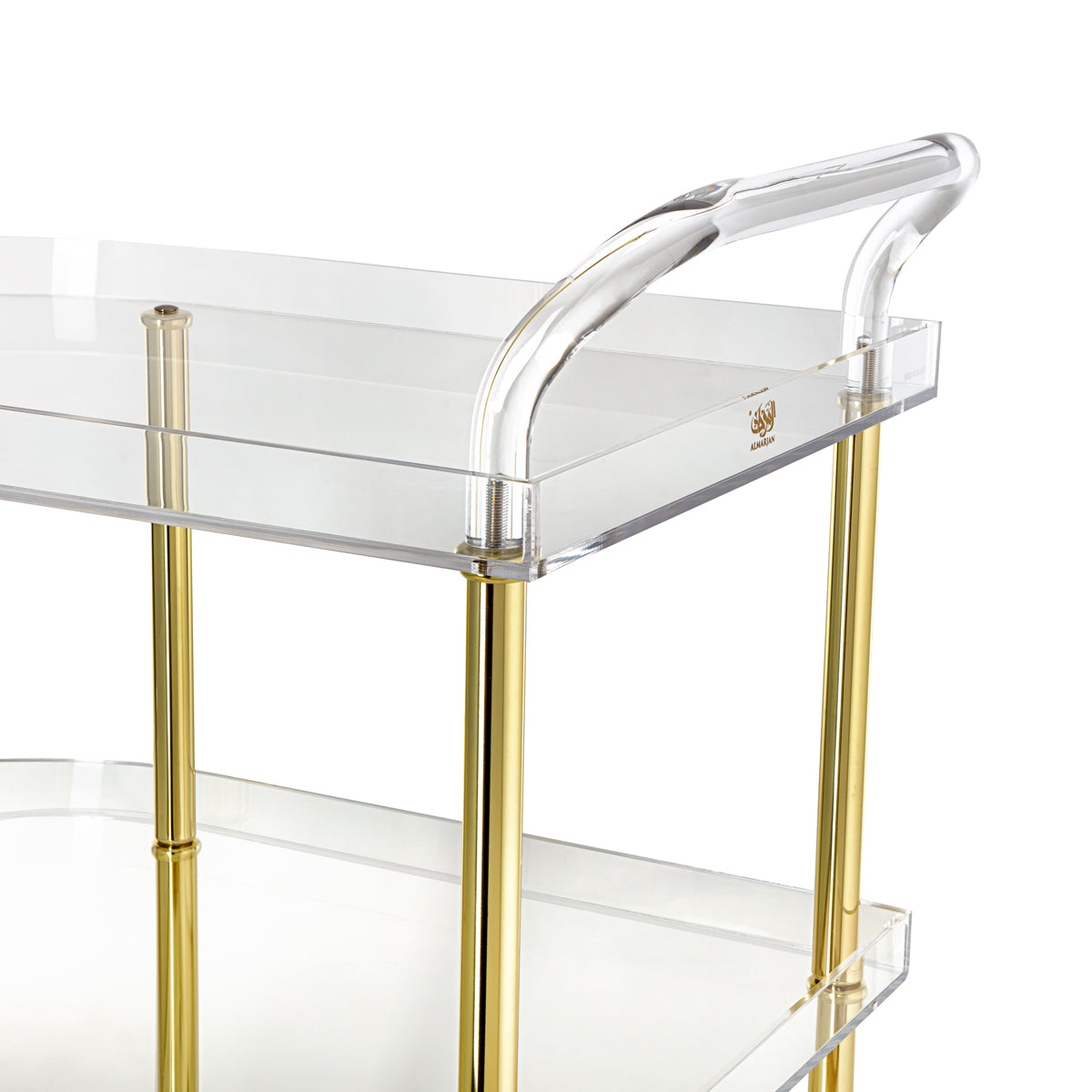 Almarjan 3 Tier Acrylic Serving Trolley - FA2385