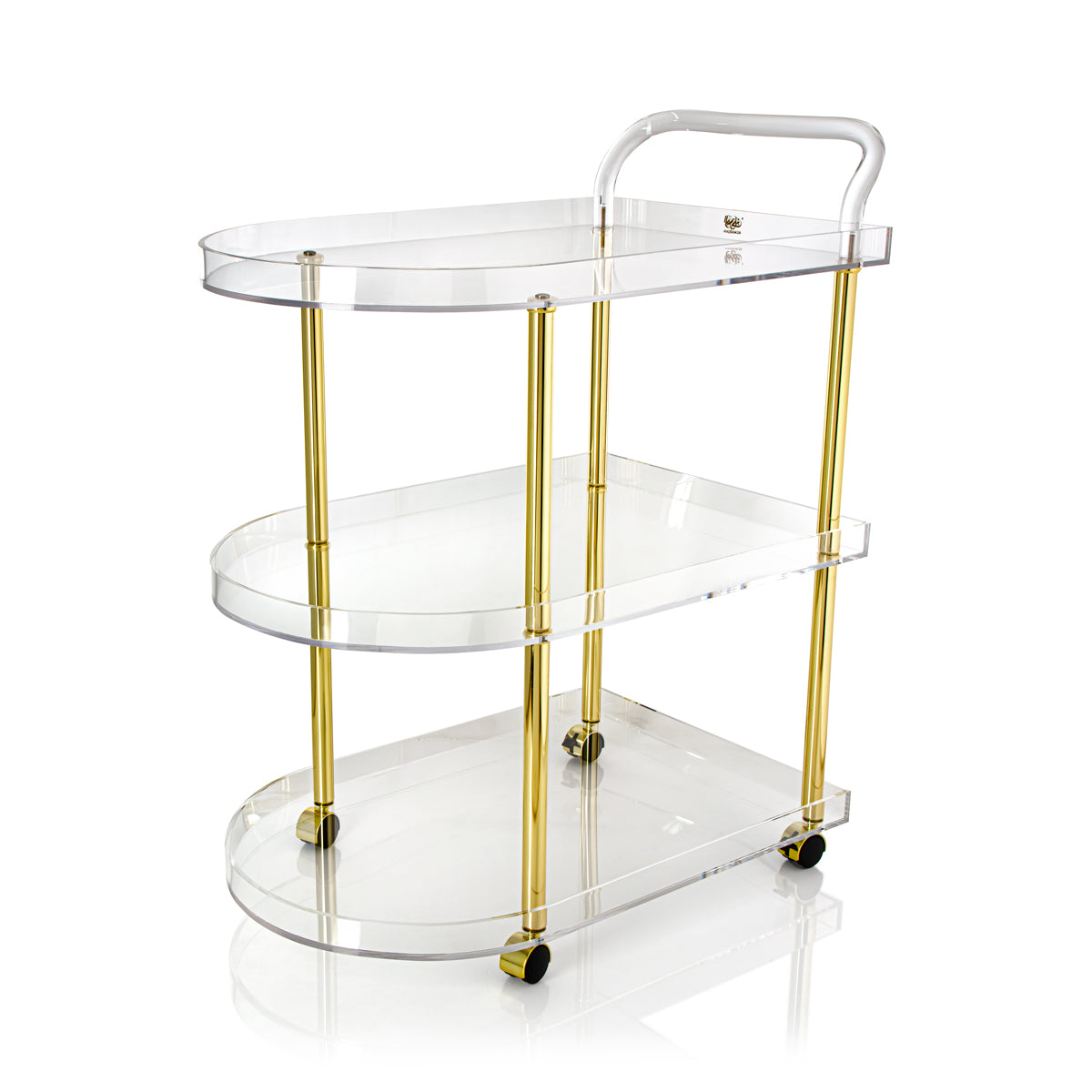 Almarjan 3 Tier Acrylic Serving Trolley - FA2385