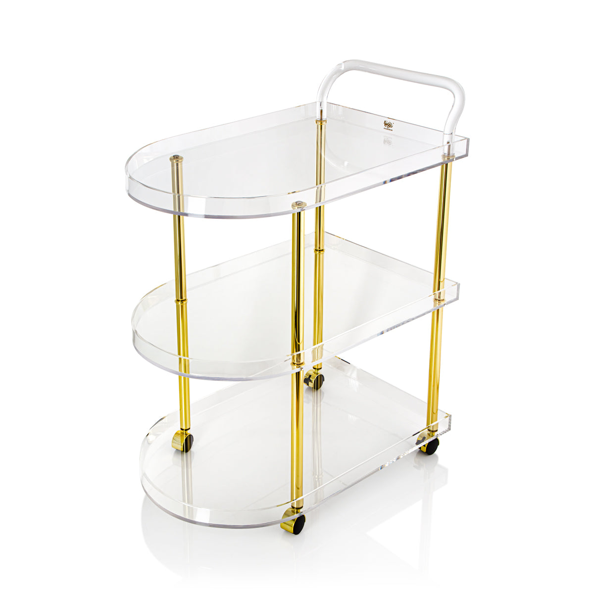 Almarjan 3 Tier Acrylic Serving Trolley - FA2385