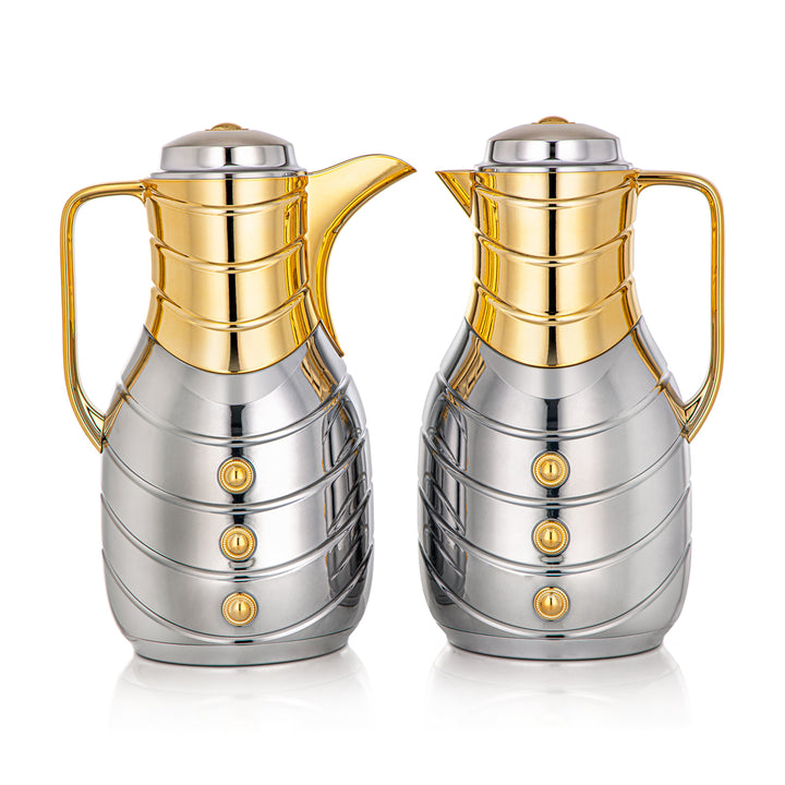 Almarjan 2 Pieces Vacuum Flask Set Soft Silver & Gold - FG203AB-100 C/G