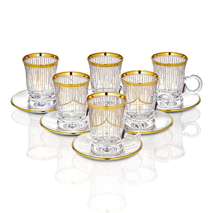 Combi 6 Pieces Glass Tea Cup Set - G758/1Z-35/11