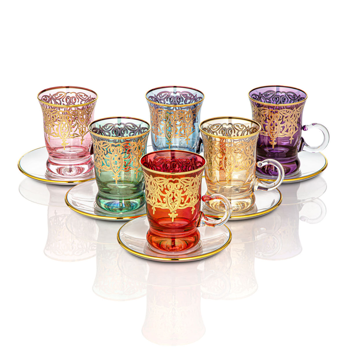 Combi 6 Pieces Glass Tea Cup Set - G925Z-35/11