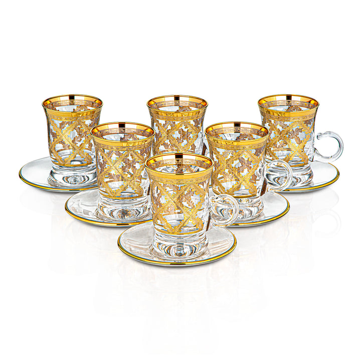 Combi 6 Pieces Glass Tea Cup Set - G931Z-35/11