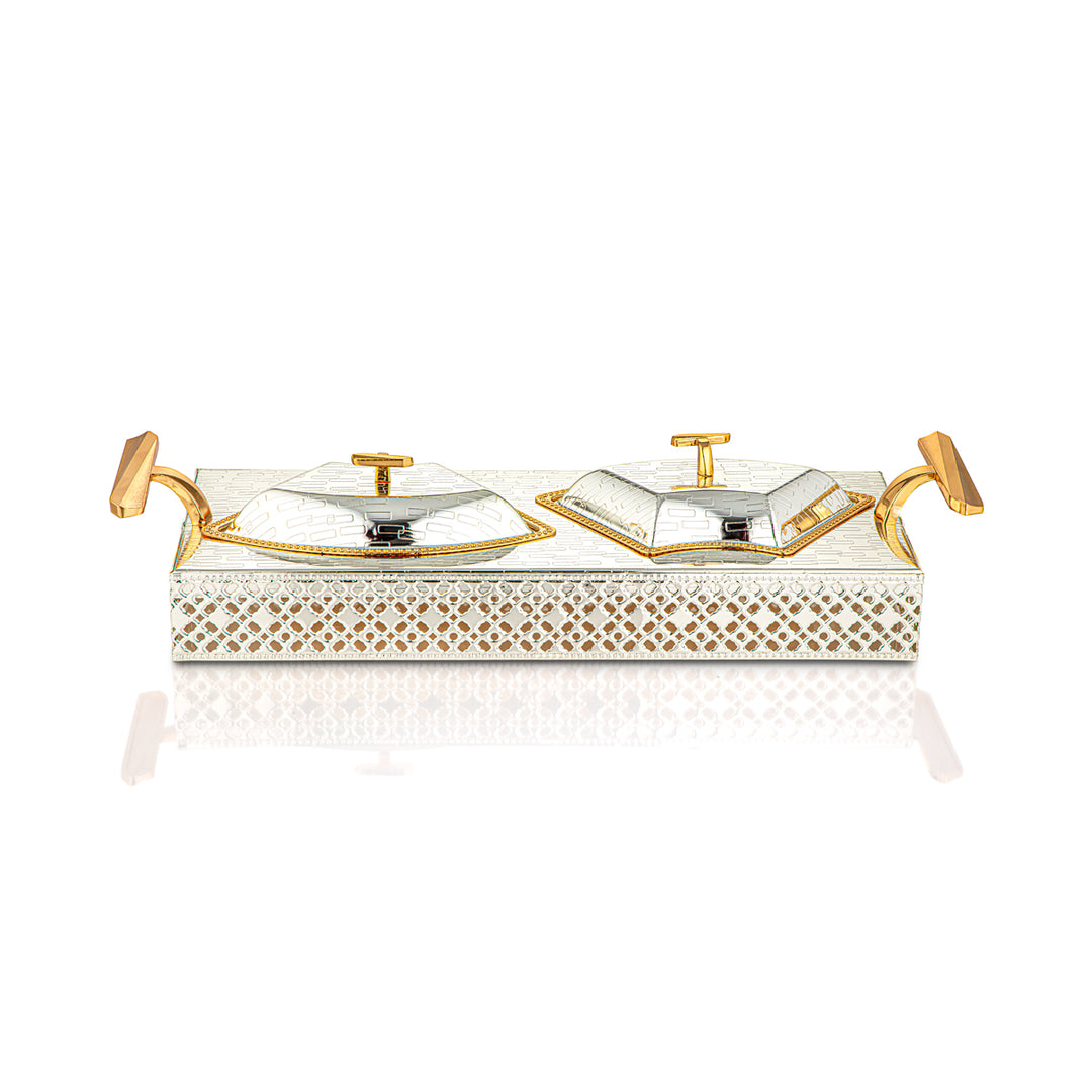 Almarjan 2 Section Candy Set Silver & Gold - HT210732