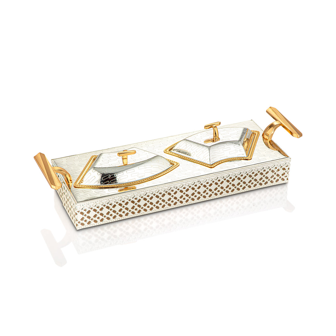 Almarjan 2 Section Candy Set Silver & Gold - HT210732