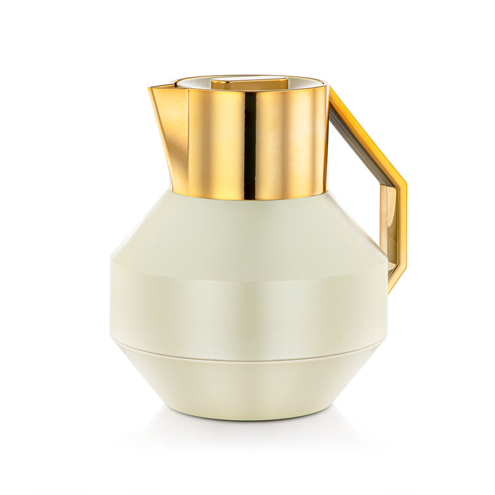 Almarjan 1 Liter Vacuum Flask Beige & Gold - MAL-BEG