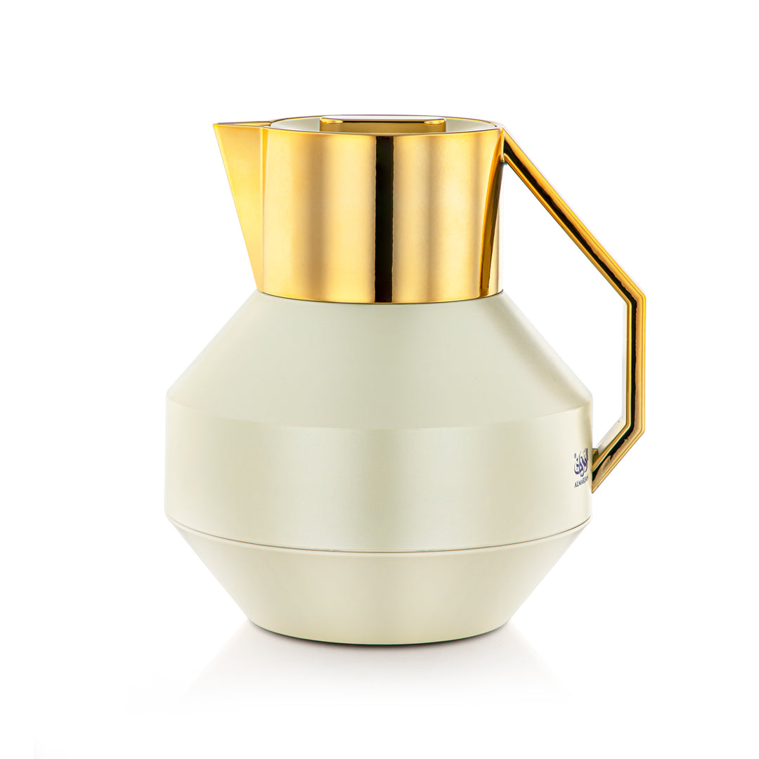 Almarjan 1 Liter Vacuum Flask Beige & Gold - MAL-BEG