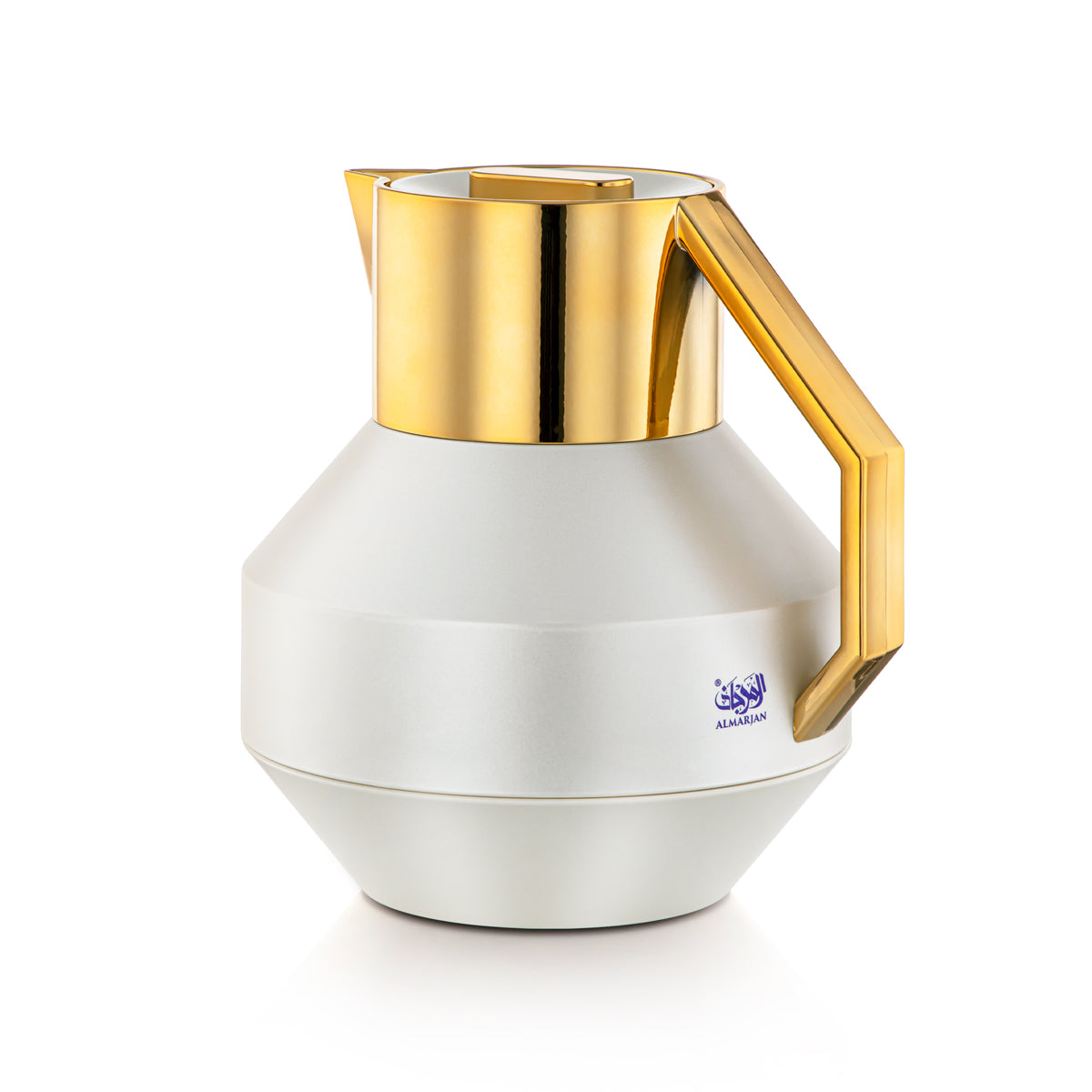 Almarjan 1 Liter Vacuum Flask Rose White & Gold - MAL-RWG