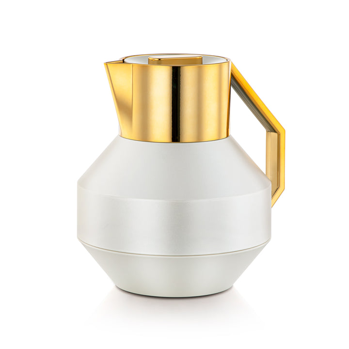 Almarjan 1 Liter Vacuum Flask Rose White & Gold - MAL-RWG