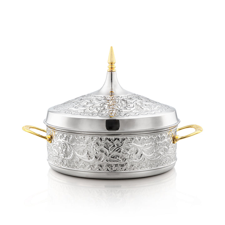 Almarjan 32 CM Brass Hot Pot Silver & Gold - MD-2929B