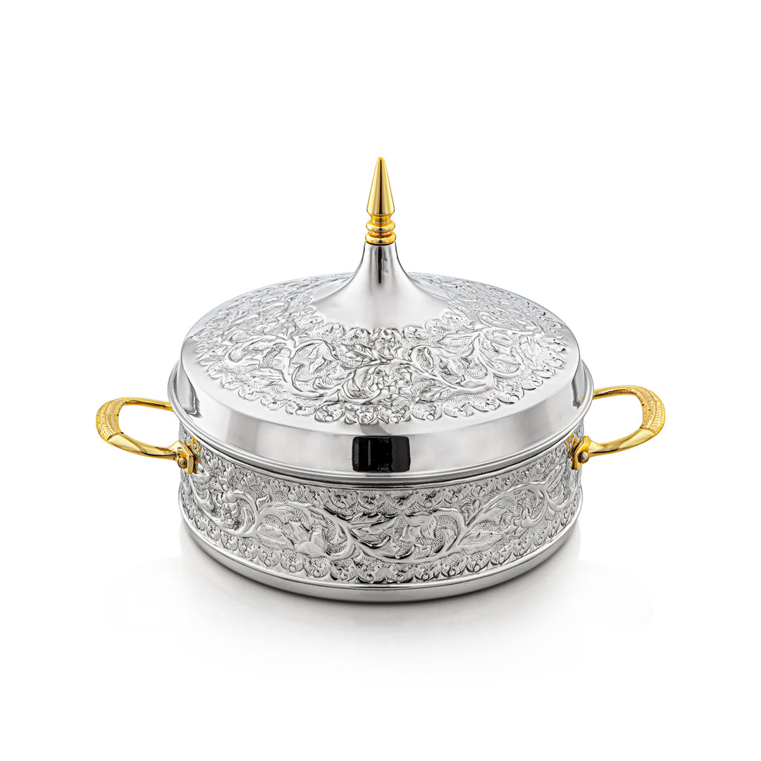 Almarjan 28 CM Brass Hot Pot Silver & Gold - MD-2929C
