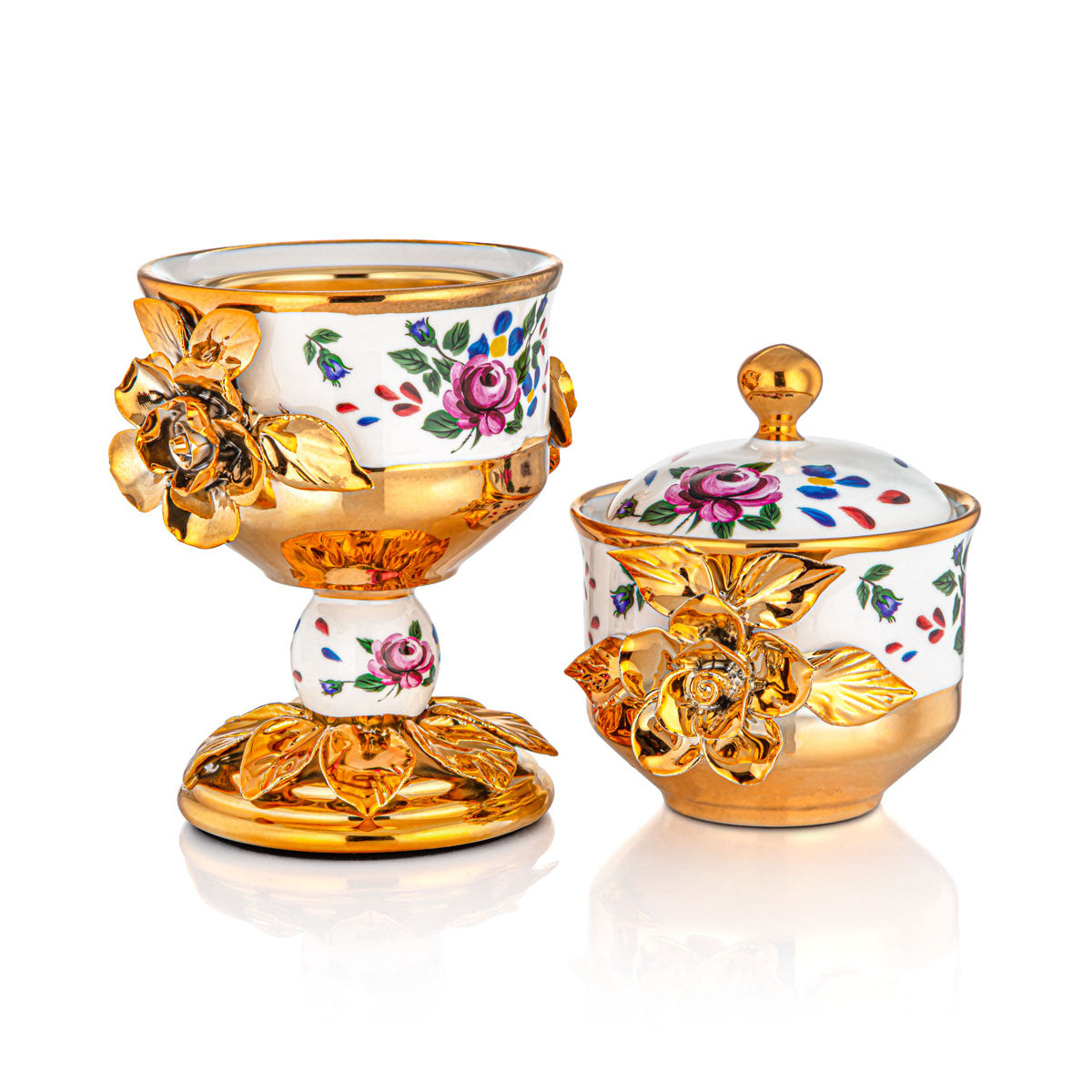 Almarjan 2 Pieces Porcelain Incense Burner Set - PAS1770334