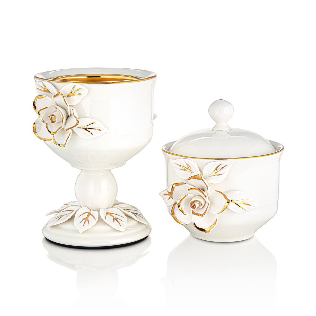 Almarjan 2 Pieces Porcelain Incense Burner Set - PAS1770335