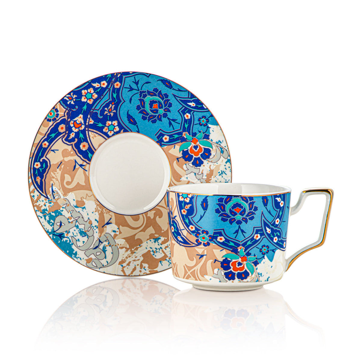 Almarjan 6 Pieces Fonon Collection Cup & Saucer - 3585