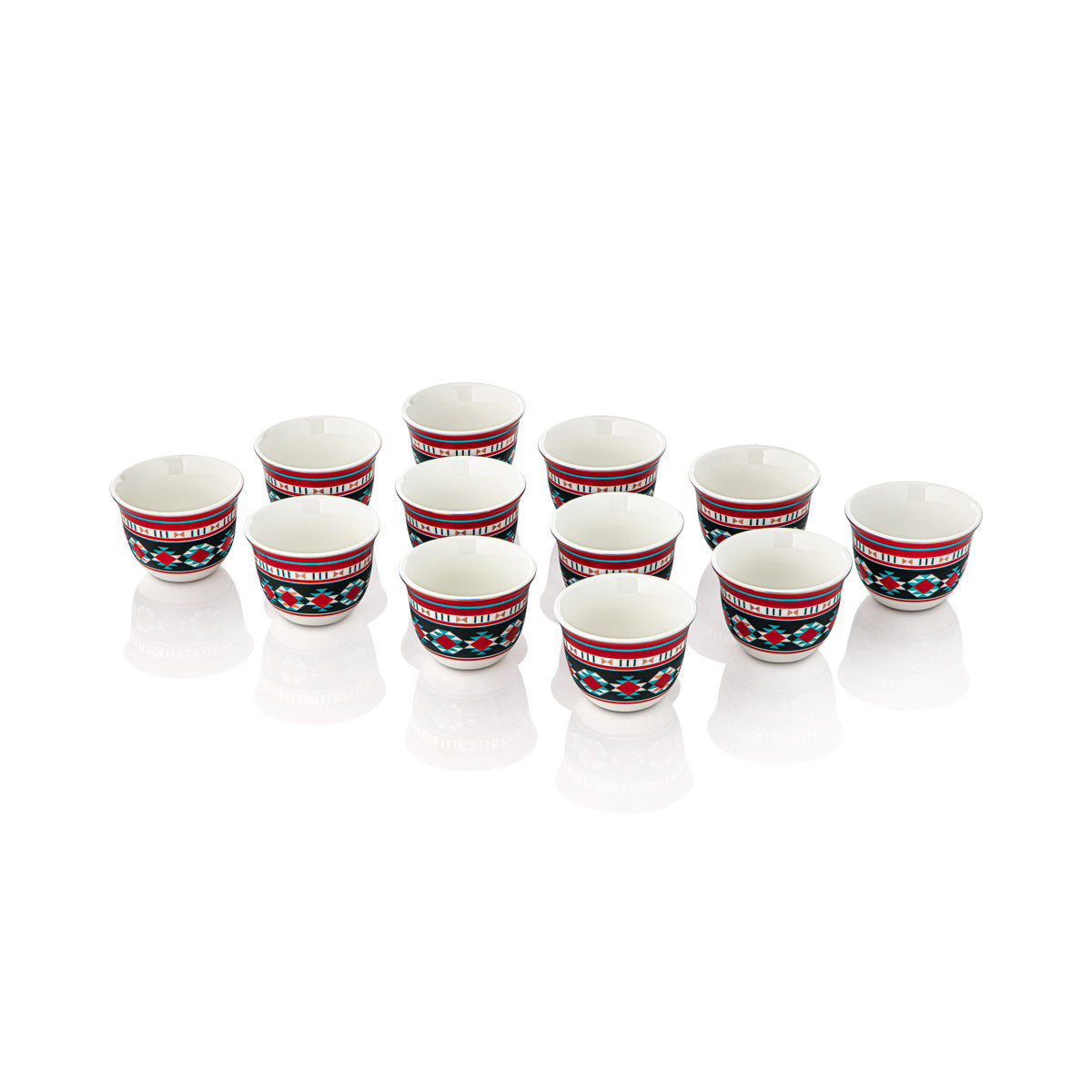 Almarjan 12 Pieces Fonon Collection Cawa Cups - 7645