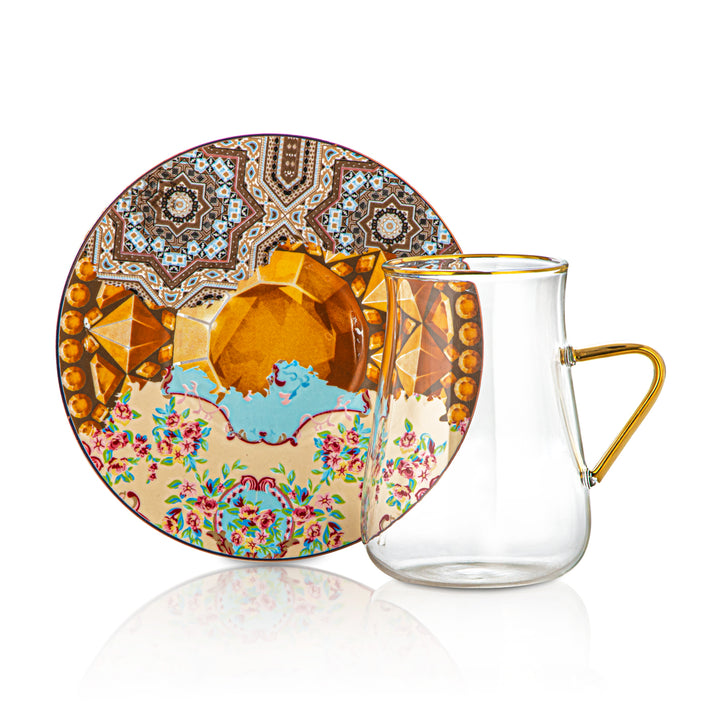 Almarjan 6 Pieces Fonon Collection Tea Cup Set - 1627