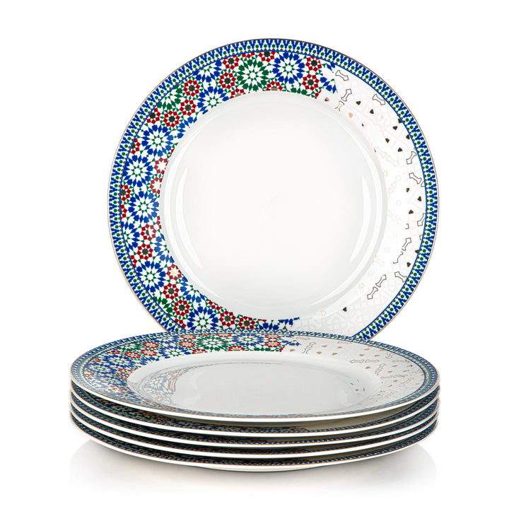 Almarjan 6 Pieces Fonon Collection 10.5 Inches Dinner Plate - 4955