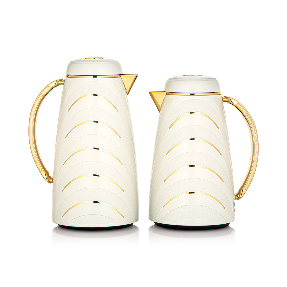 Almarjan 2 Pieces Vacuum Flask Set Ivory & Gold - PYP-0700/1000Q330YZC95-H189