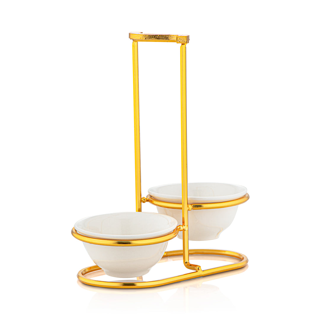 Almarjan Al Waha Collection Two Part Spoon Holder Gold - SH-02-G
