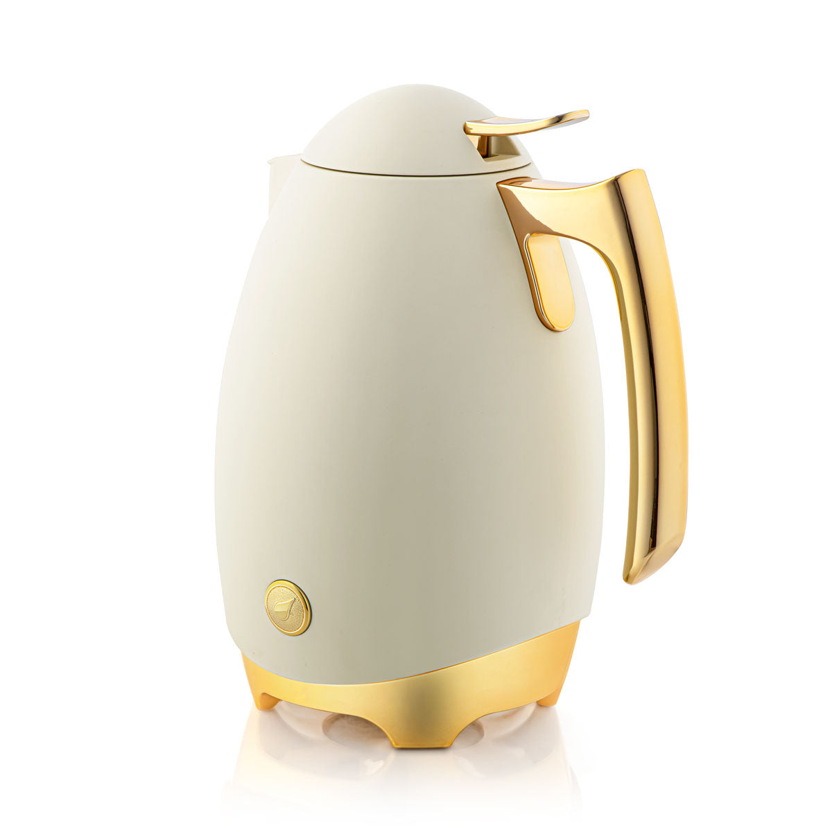 Almarjan 1 Liter Vacuum Flask Matt Ivory & Gold - SM-1119-100 MIV/G