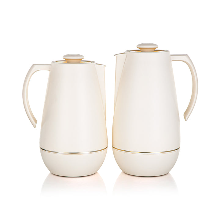 Almarjan 2 Pieces Vacuum Flask Set Matt Ivory - SM-1922AC-100/160 MIV