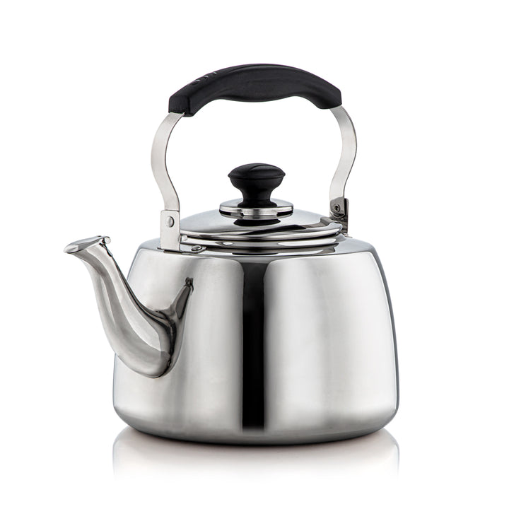 Almarjan 4.65 Liter Amani Collection Stainless Steel Whistling Kettle Silver - STS0010907