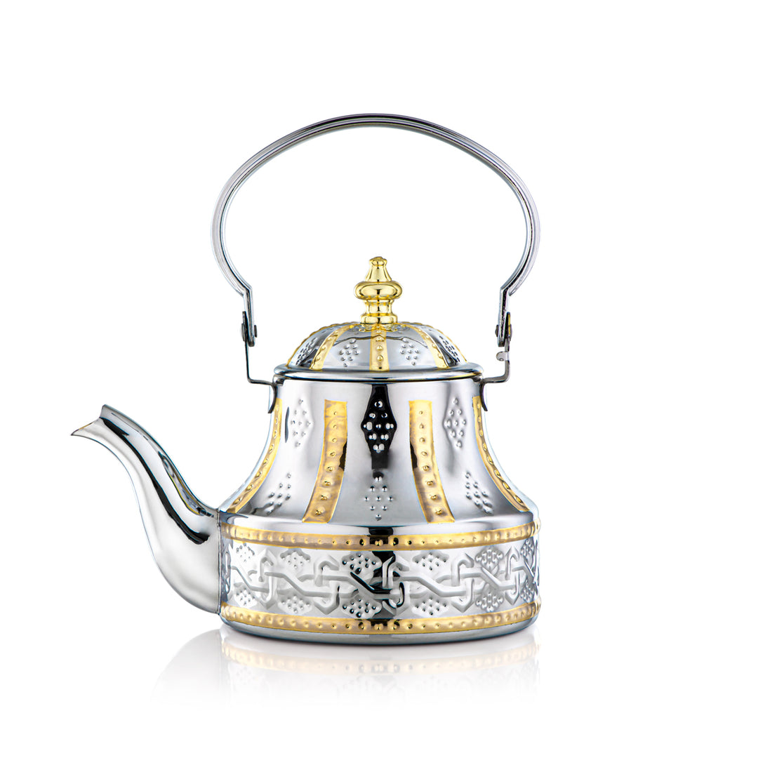Almarjan 1.2 Liter Sahara Collection Stainless Steel Kettle Silver & Gold - STS0010970