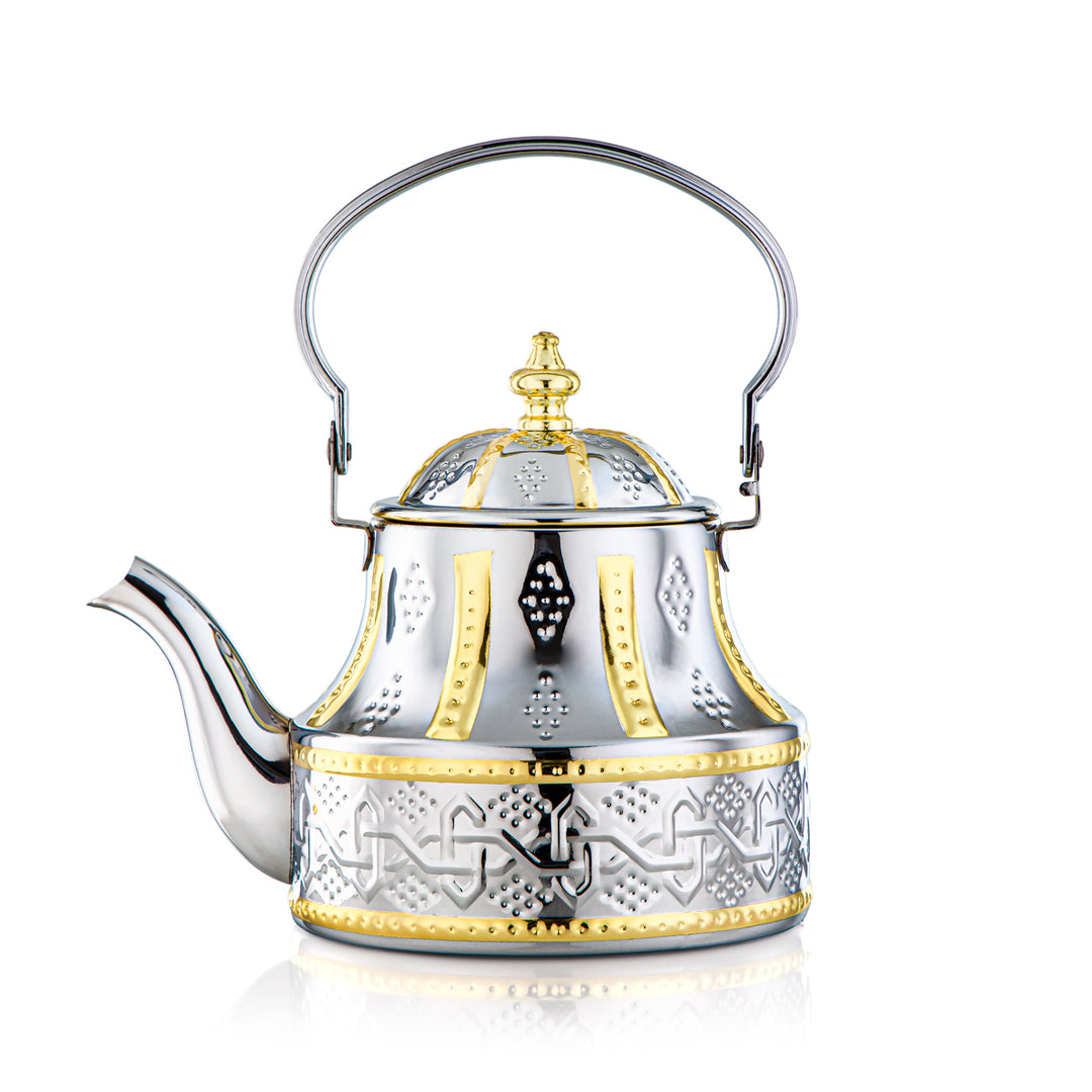 Almarjan 1.5 Liter Sahara Collection Stainless Steel Kettle Silver & Gold - STS0010971