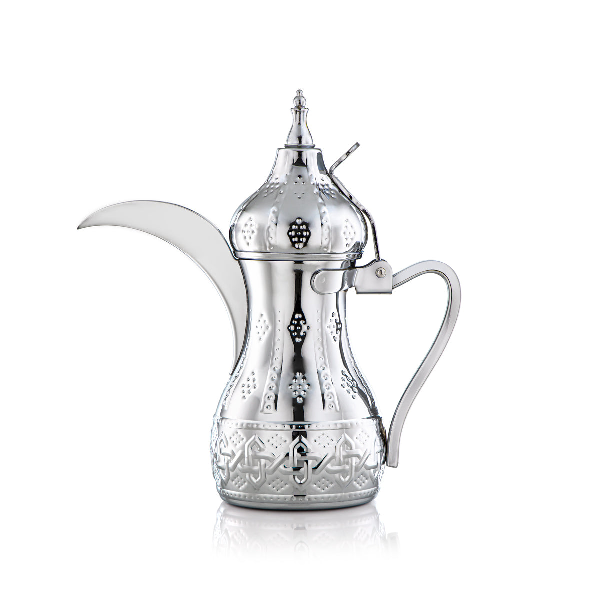 Almarjan 0.75 Liter Sahara Collection Stainless Steel Dallah Silver - STS0010973