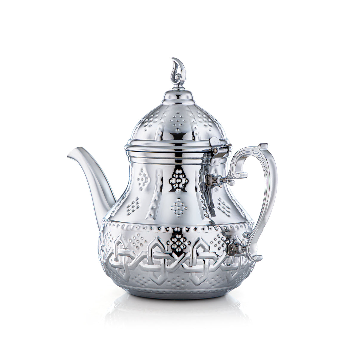 Almarjan 2 Liter Sahara Collection Stainless Steel Teapot Silver - STS0010991