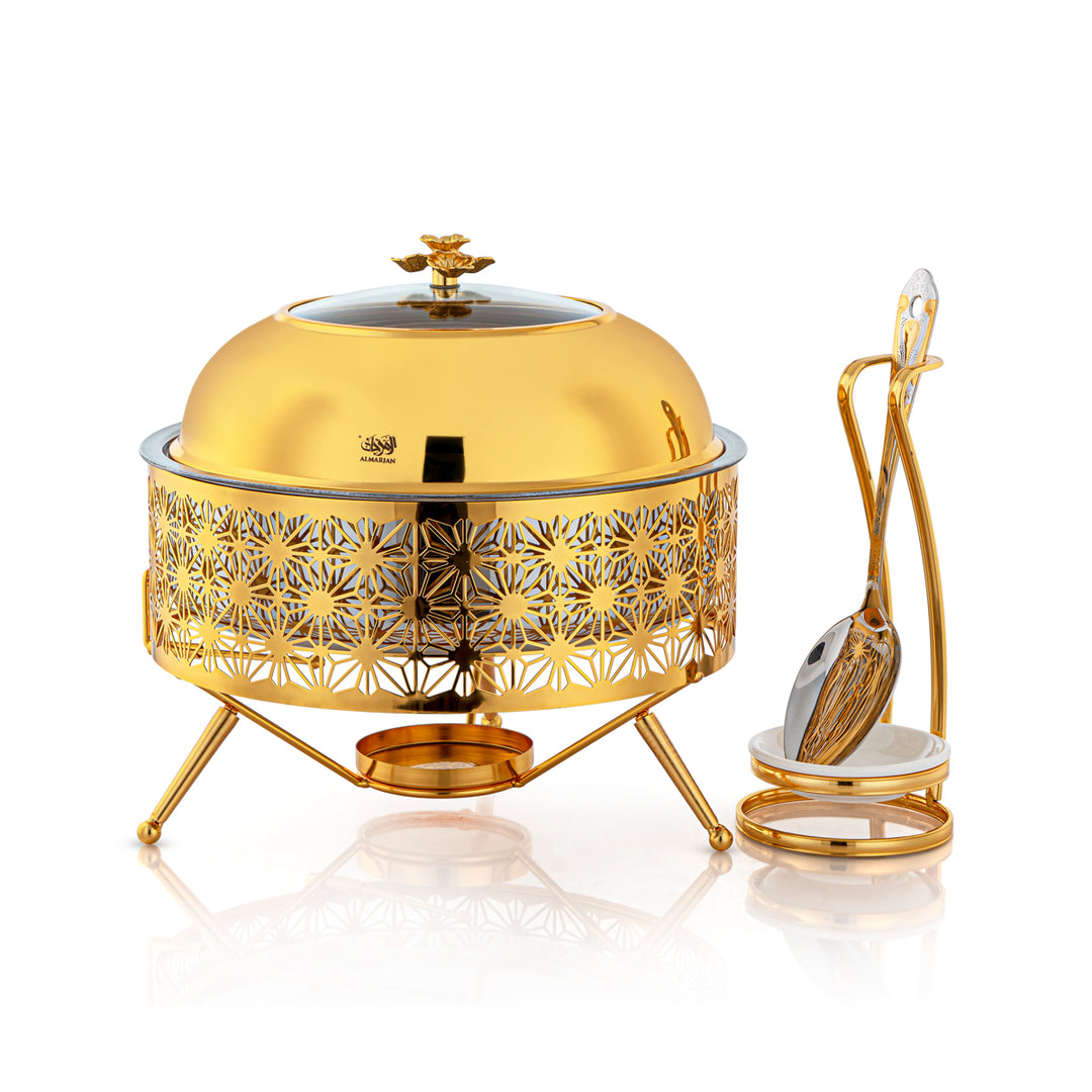 Almarjan 3000 ML Chafing Dish With Spoon Gold - STS0012901