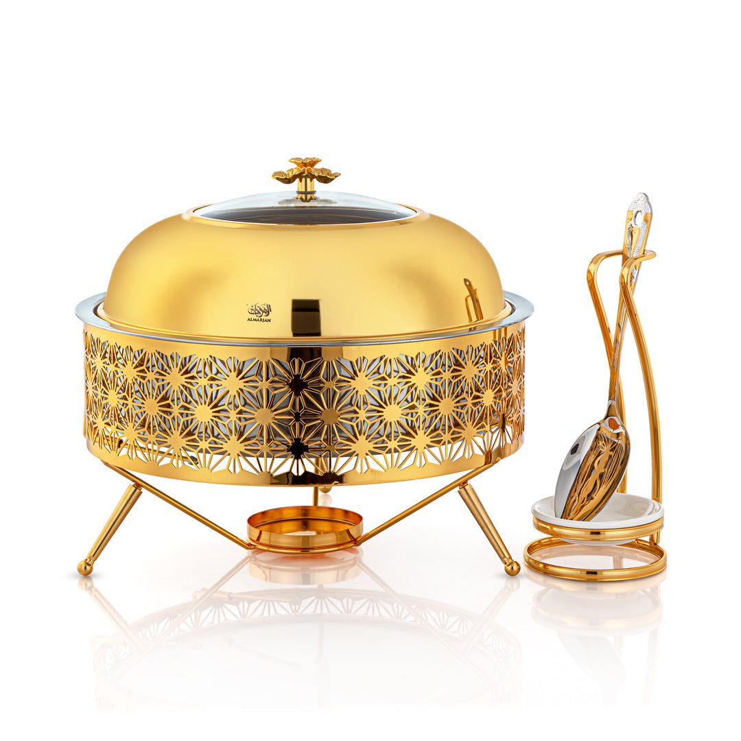 Almarjan 4000 ML Chafing Dish With Spoon Gold - STS0012902