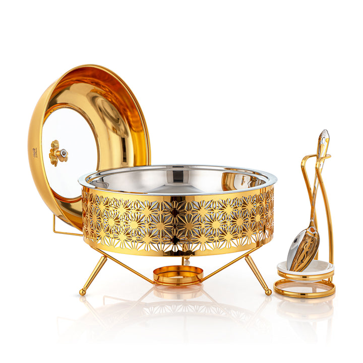 Almarjan 4000 ML Chafing Dish With Spoon Gold - STS0012902