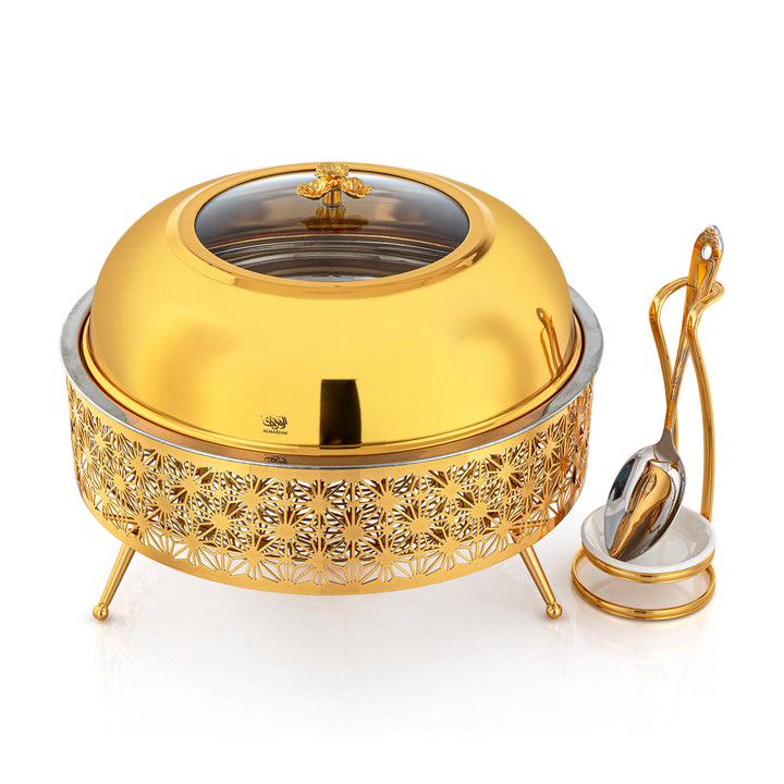 Almarjan 6500 ML Chafing Dish With Spoon Gold - STS0012903
