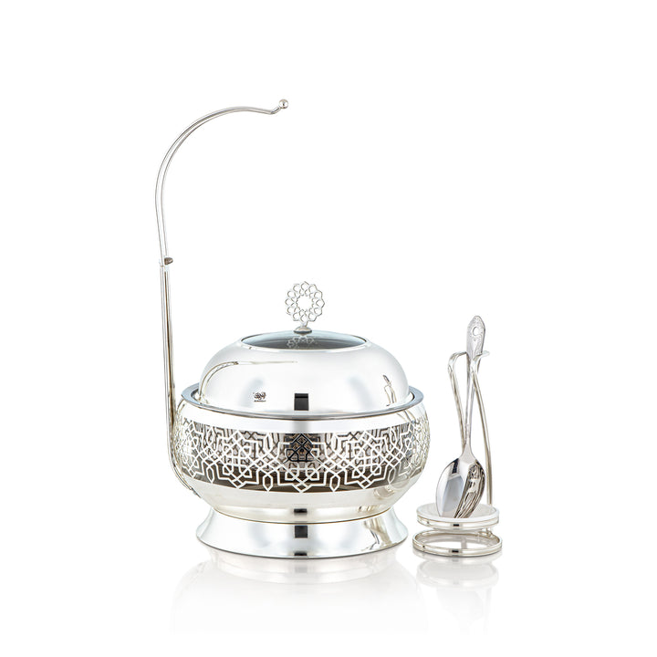 Almarjan 3 Liter Chafing Dish With Spoon Silver - STS0012923