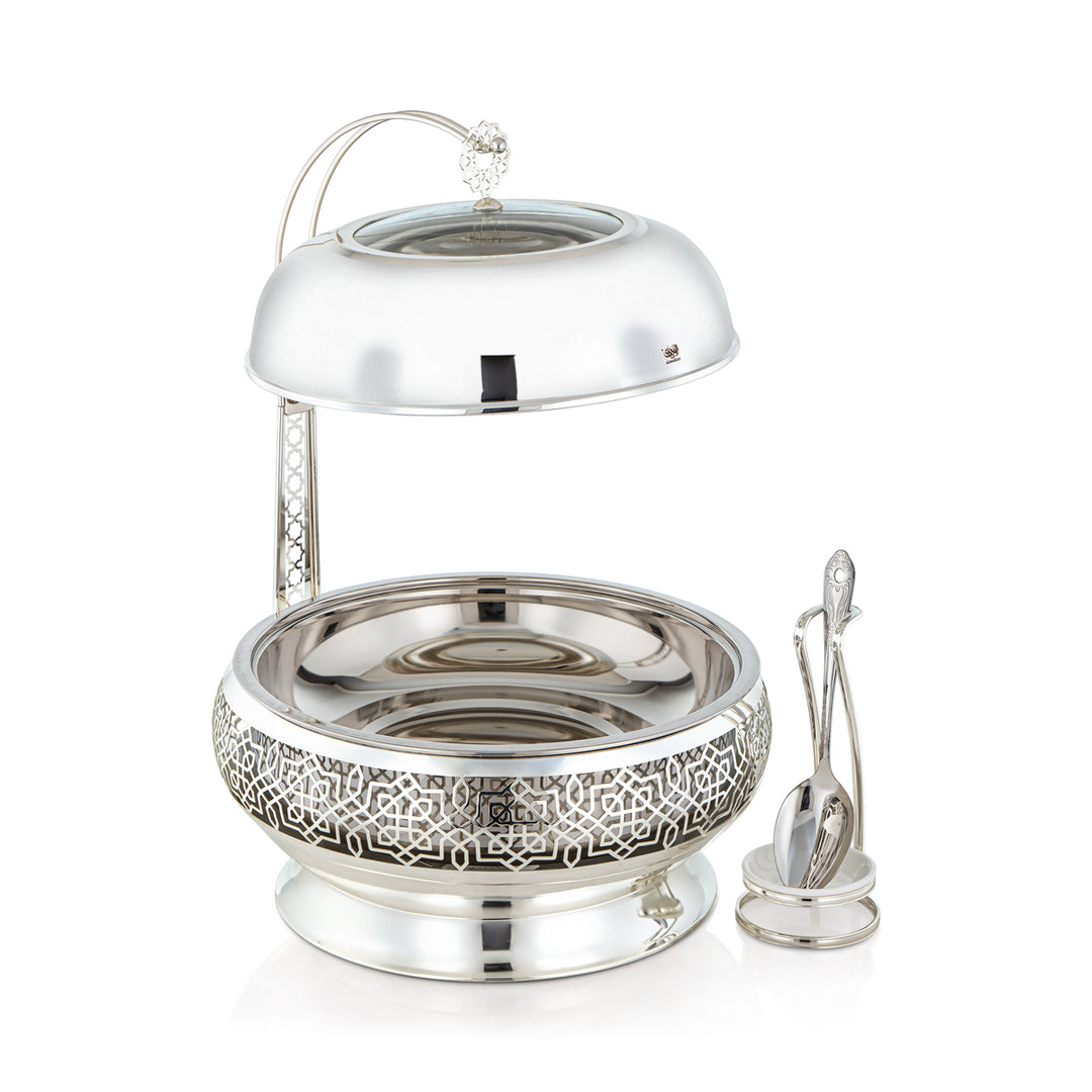 Almarjan 6.5 Liter Chafing Dish With Spoon Silver - STS0012925