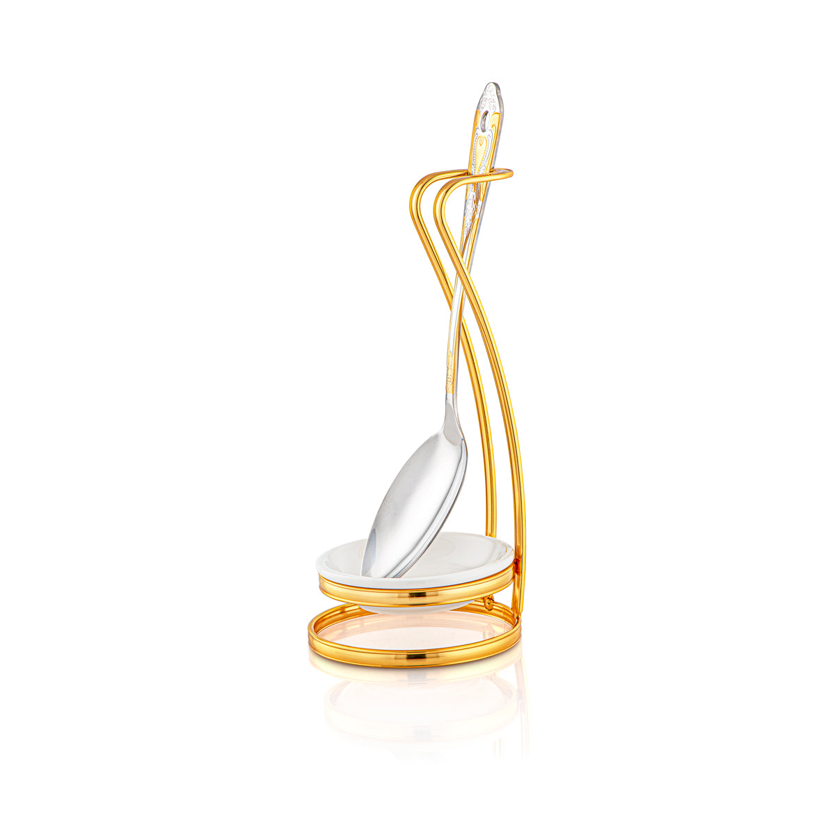 Almarjan Single Spoon Holder With Spoon Gold - STS0012937