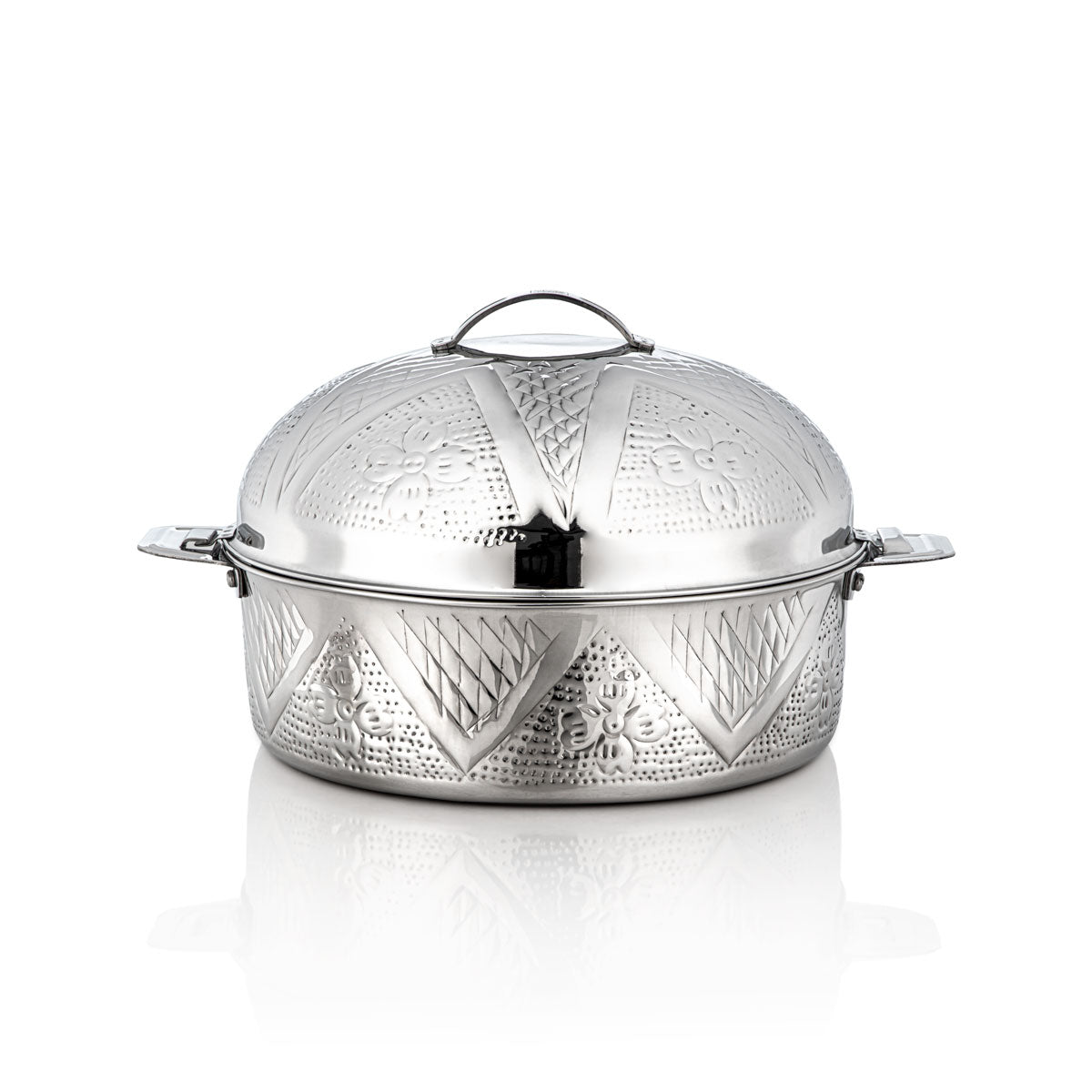 Almarjan 30 CM Qubba Collection Stainless Steel Hot Pot Silver - H22M2