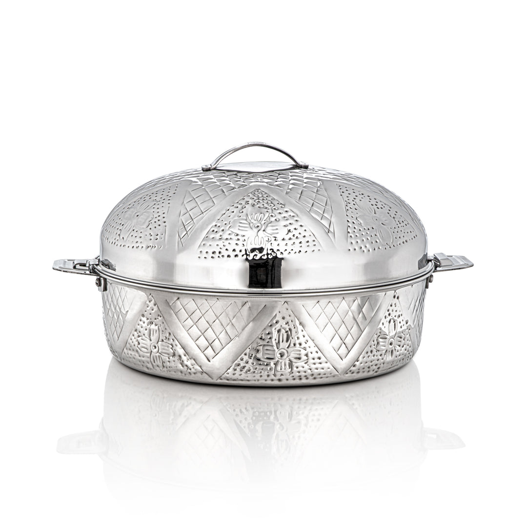 Almarjan 35 CM Qubba Collection Stainless Steel Hot Pot Silver - H22M2