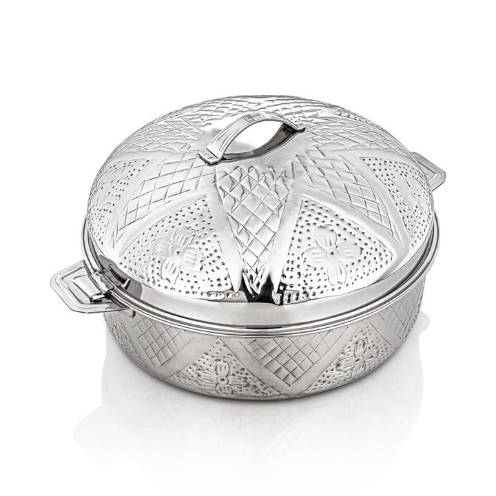 Almarjan 35 CM Qubba Collection Stainless Steel Hot Pot Silver - H22M2