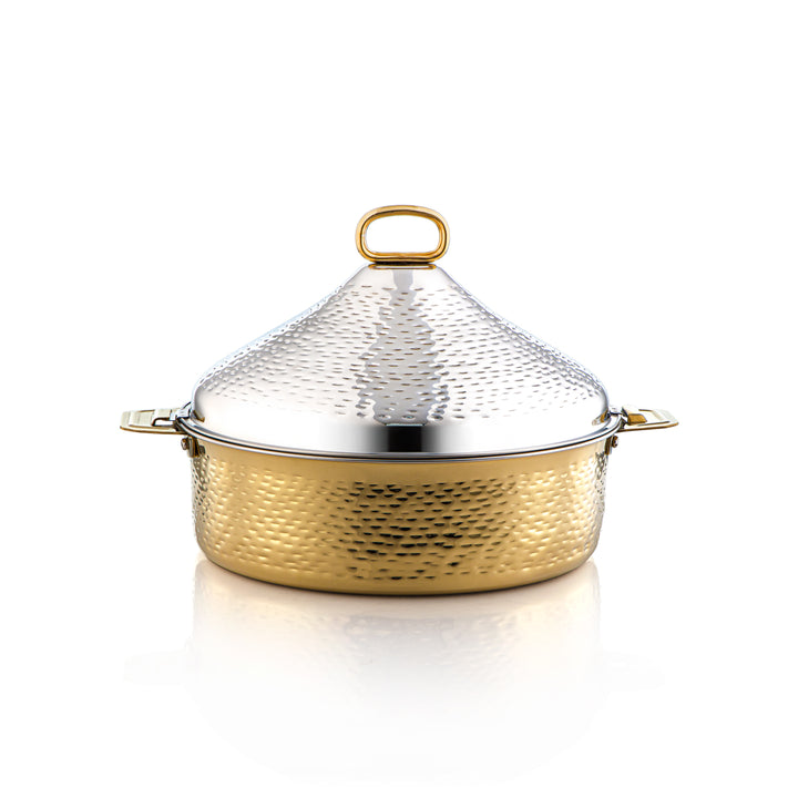 Almarjan 30 CM Abeer Collection Stainless Steel Hot Pot Silver & Gold - H21MG53 Lock