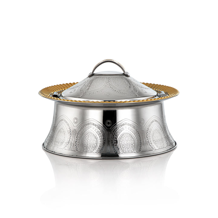 Almarjan 20 CM Afrah Collection Stainless Steel Hot Pot Silver & Gold - H22EPG1 Lock