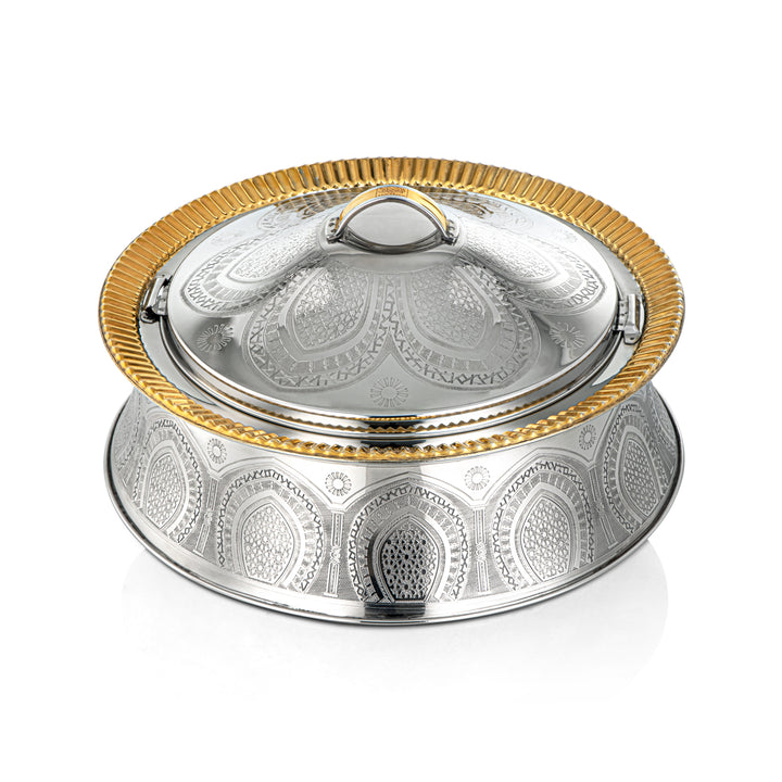 Almarjan 30 CM Afrah Collection Stainless Steel Hot Pot Silver & Gold - H22EPG1 Lock
