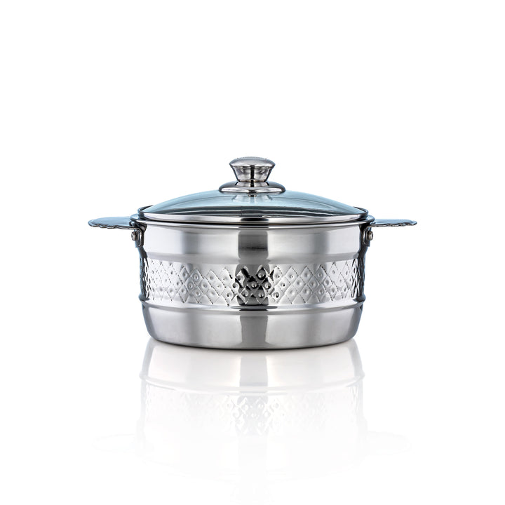 Almarjan 3000 ML Mona Collection Stainless Steel Hot Pot Silver - H21M5