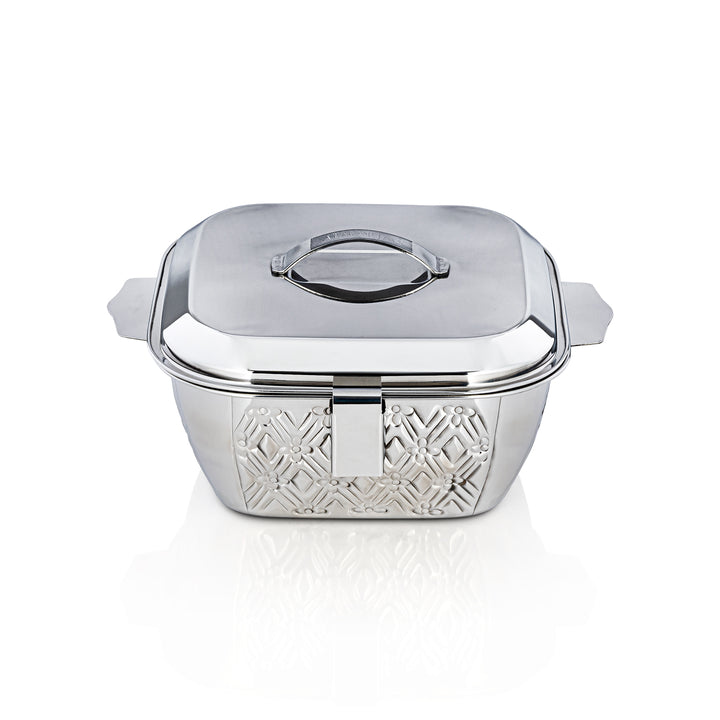 Almarjan 3000 ML Square Stainless Steel Hot Pot Silver - STS0292957