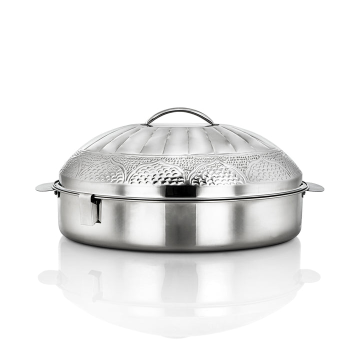 Almarjan 60 CM Marmar Collection Stainless Steel Oval Hot Pot Silver - H23M15