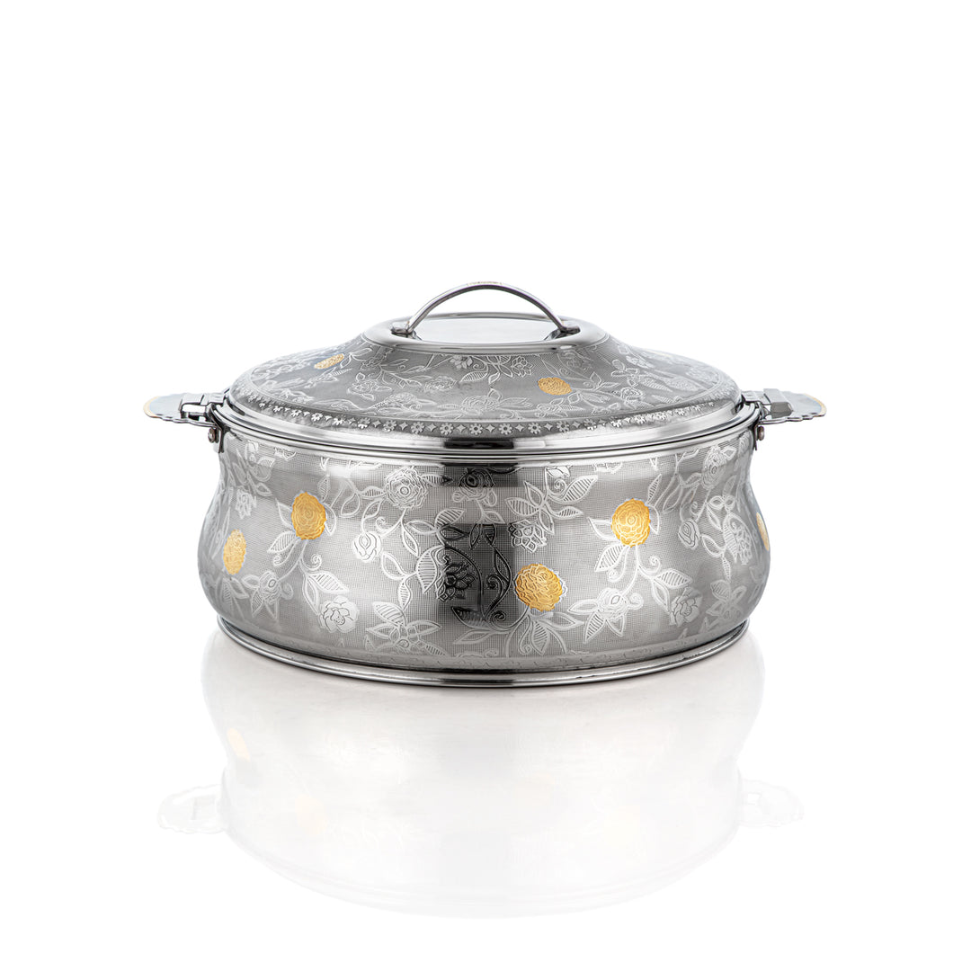 Almarjan 3 Pieces Boshra Collection Stainless Steel Hot Pot Silver & Gold - H23EPG16HG